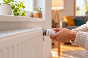 image radiateur et robinet thermostatique